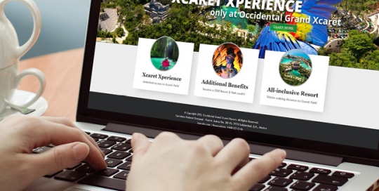 Occidental Hotels & Resorts Unlimited Xcaret Experience Website design Digital Maketing