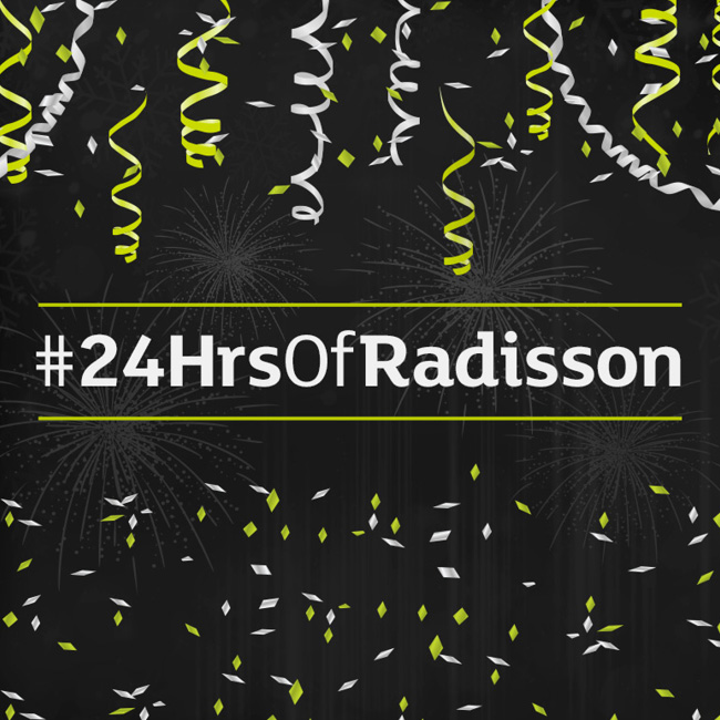 Radisson Hotel Group Digital Social Media Campaign 24 Hrs Of Radisson Post Design