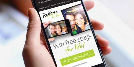 Radisson Digital Content Generation Iphone mockup