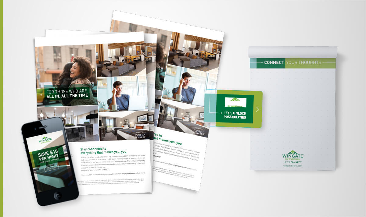 Wingate by Wyndham Let's Connect Magazine Mockup style