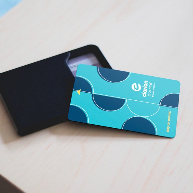 Choice Hotels Clarion Pointe Branding Positioning Traditional keycard