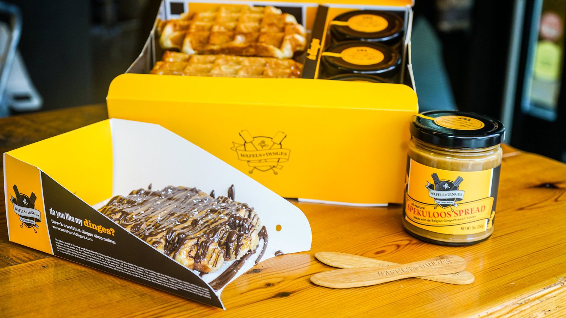 Wafels & Dinges Logo Franchise Sales Branding Positioning Brand Strategy Package Design Menu Design