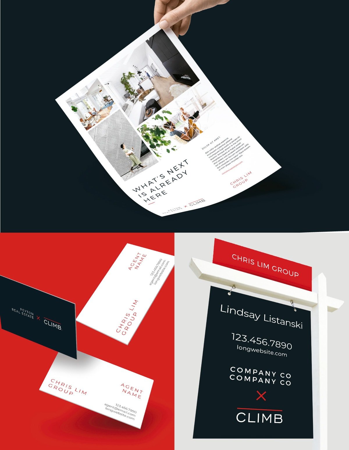 Climb Real Estate Branding and Positioning Campaign Digital Traditional Print Templates