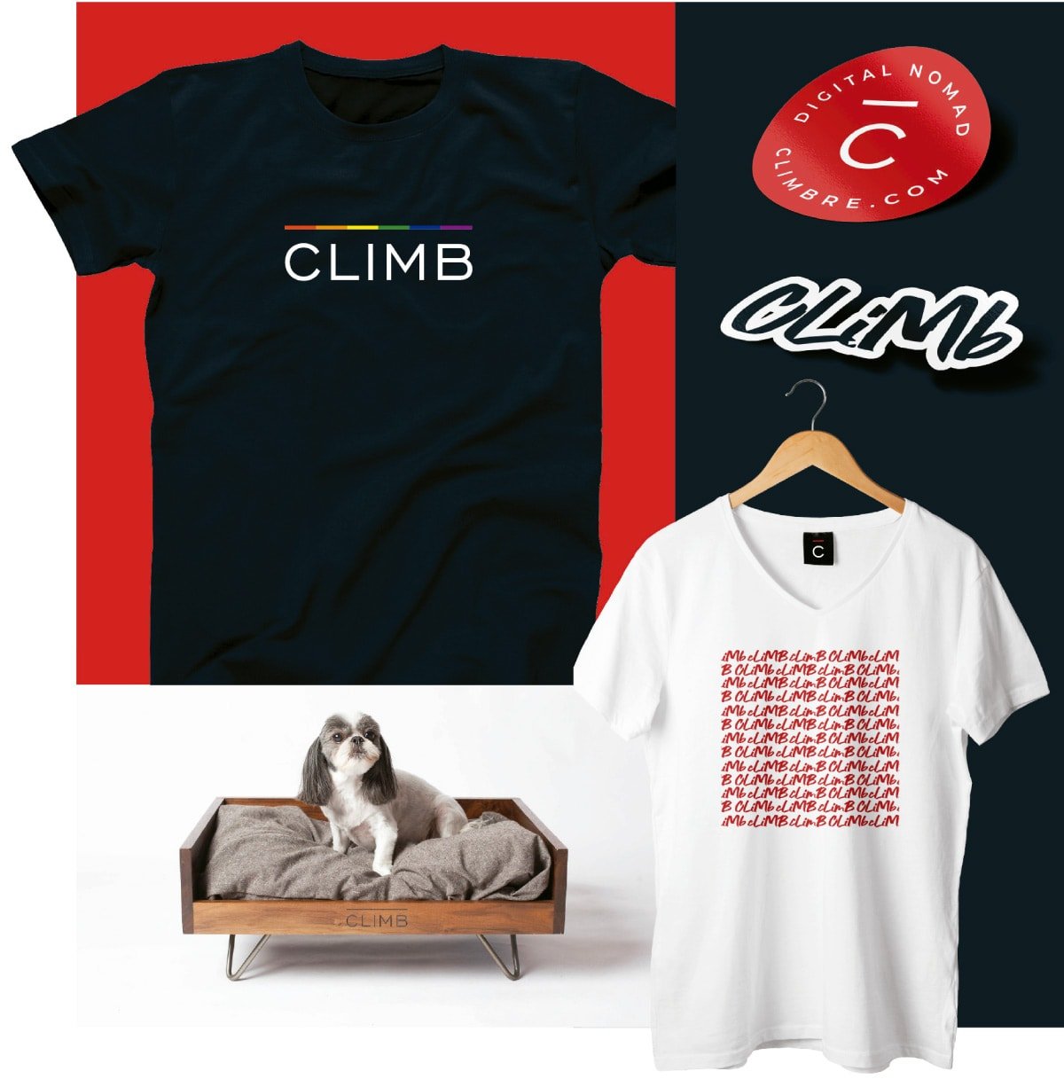 Climb Real Estate Branding and Positioning Campaign Digital Traditional Swag