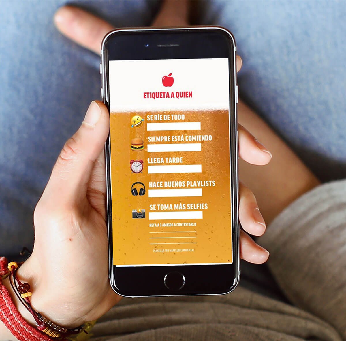 Applebee's International Restaurant Digital Content Social Media Post Translation Iphone Mockup