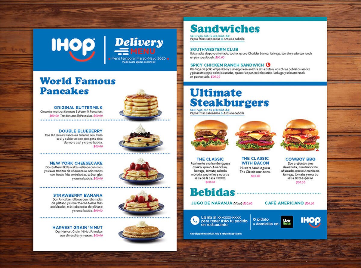 IHOP International Restaurant Digital Content Social Media Menu Translation