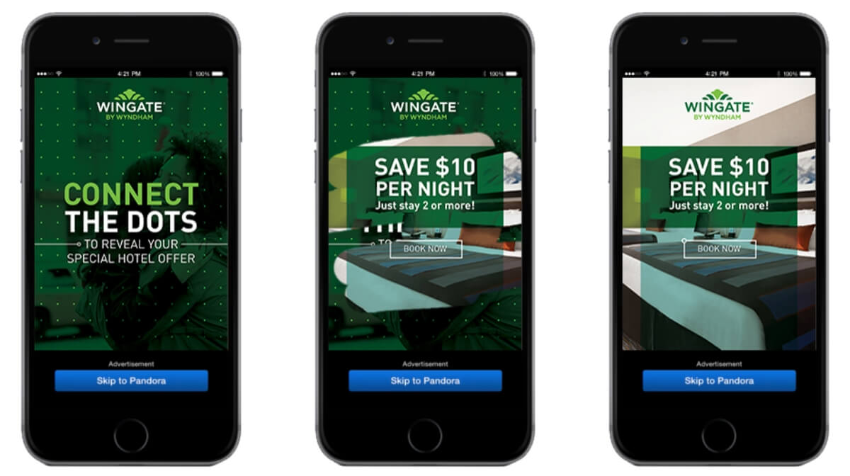 Wingate by Wyndham let's connect App content mockup