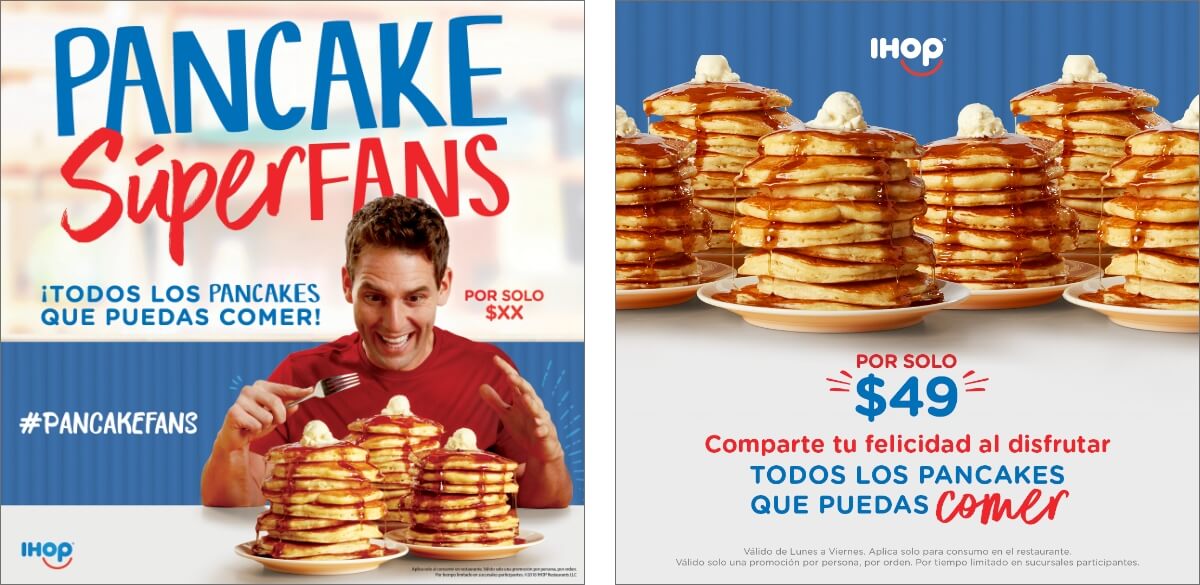 IHOP All You Can Eat Pancakes Campaign Social Media Post Content Generation