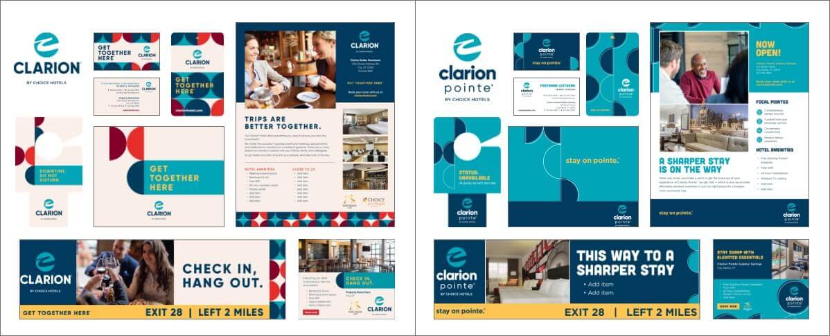 Choice Hotels Clarion Pointe Branding Positioning Traditional Marketing Elements Printed Materials