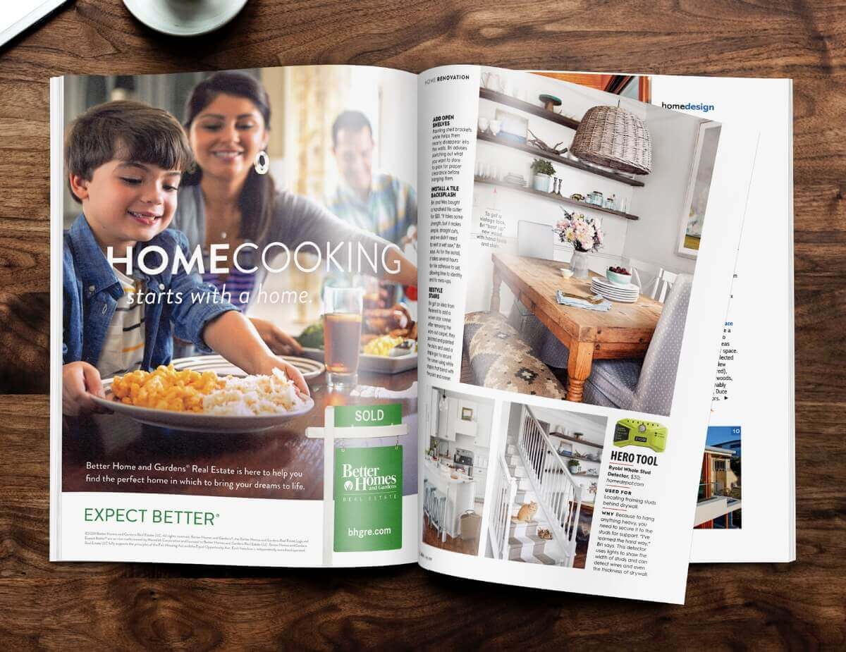 Better Homes and Gardens Real Estate Expect Better magazine mockup