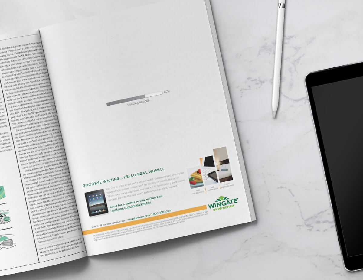 Wingate by Wyndham lets connect magazine mockup