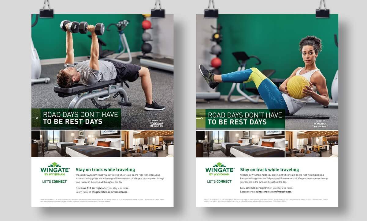 Wingate by Wyndham lets connect magazine mockup