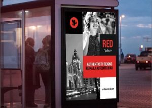 Radisson Red bus shelter out of home for launch campaign in Lima Peru