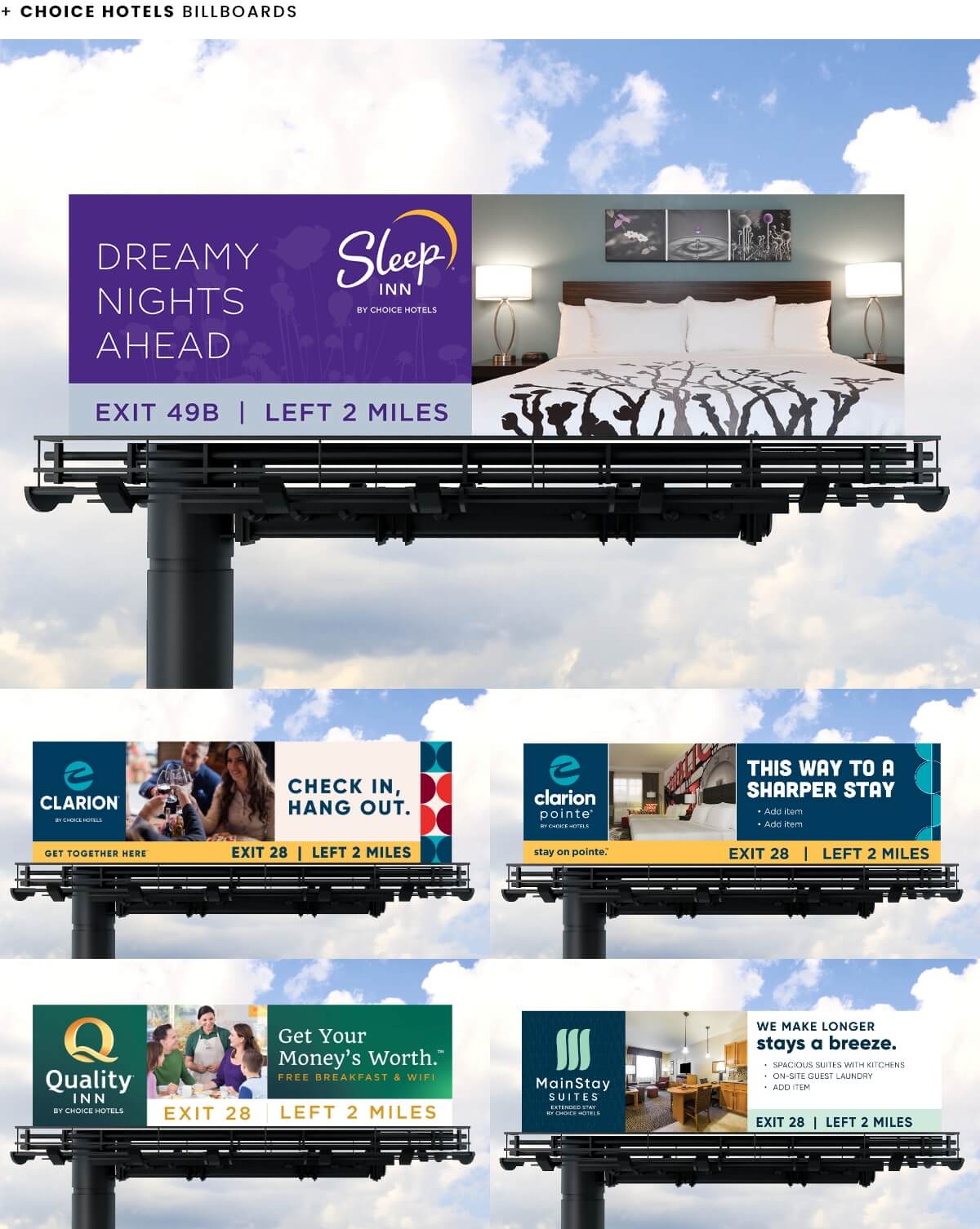 Choice Hotels Billboards Out of Home OOH Branding Campaigns Mockup