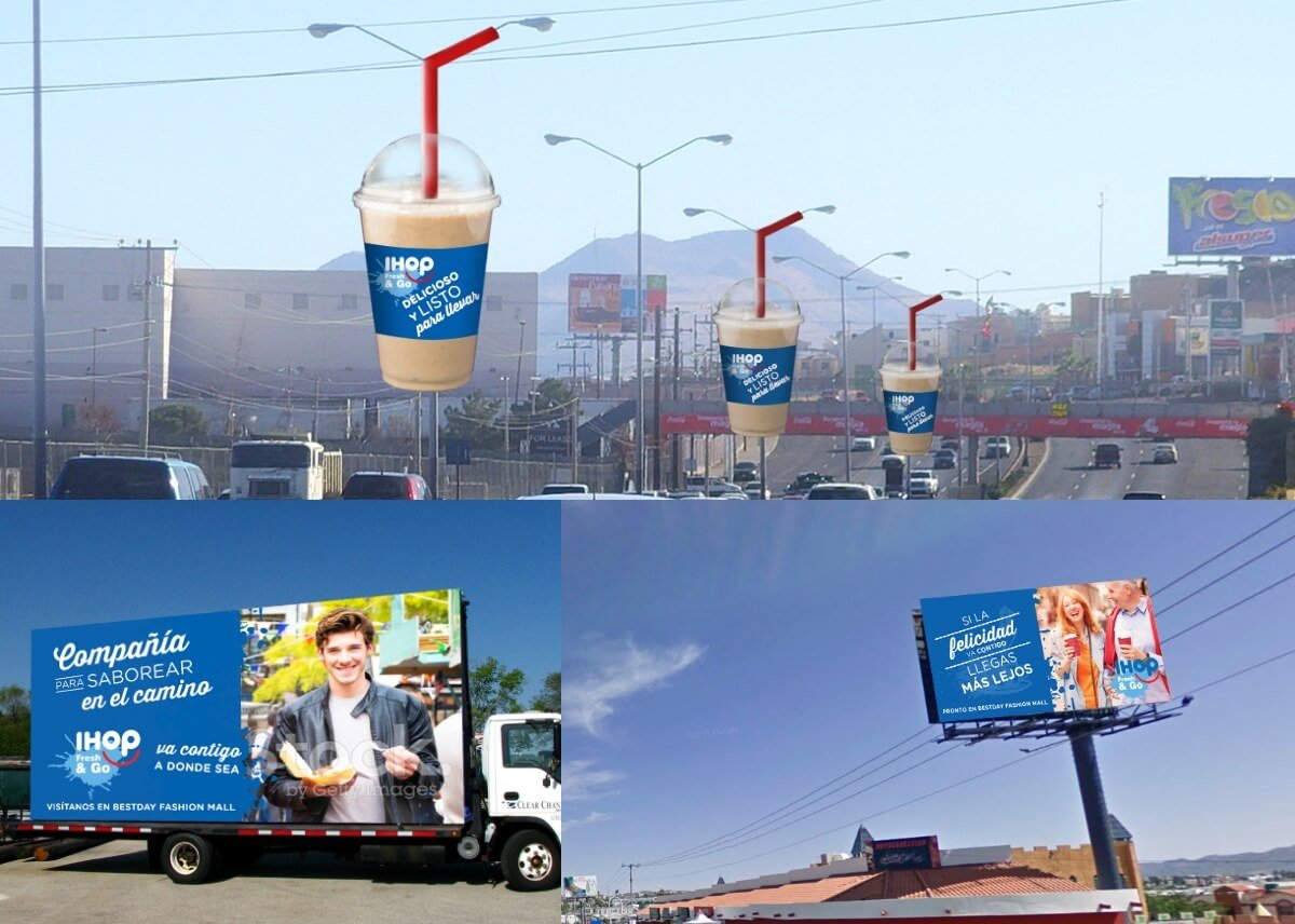 IHOP Fresh & Go Launch Campaign Out of Home OOH Concepts Billboard Environmental Signage Bus Shelter Van Wrap